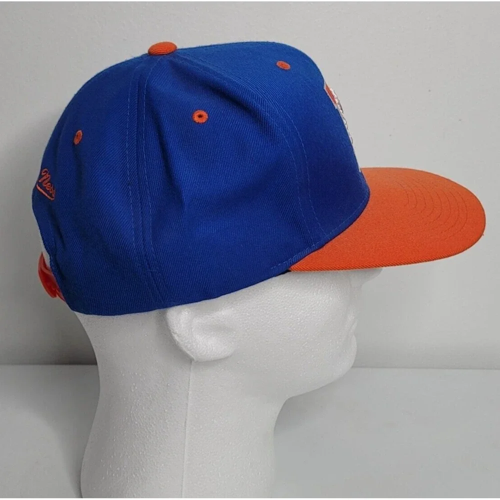 Denver Broncos Hat Cap Snap Back Blue Orange Mitchell & Ness NFL Team Logo Mens